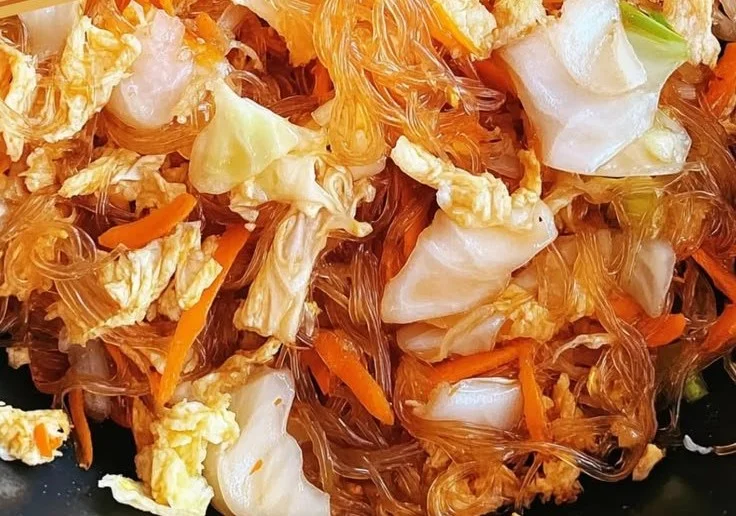Glass Noodle Stir Fry with Cabbages
