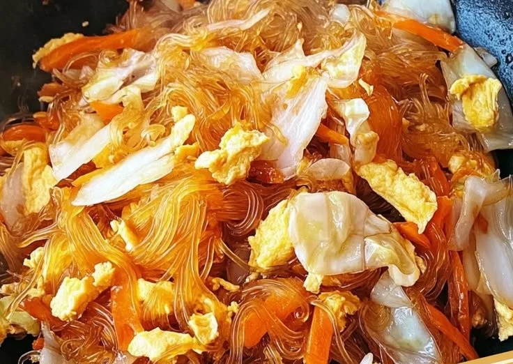Glass Noodle Stir Fry with Cabbages