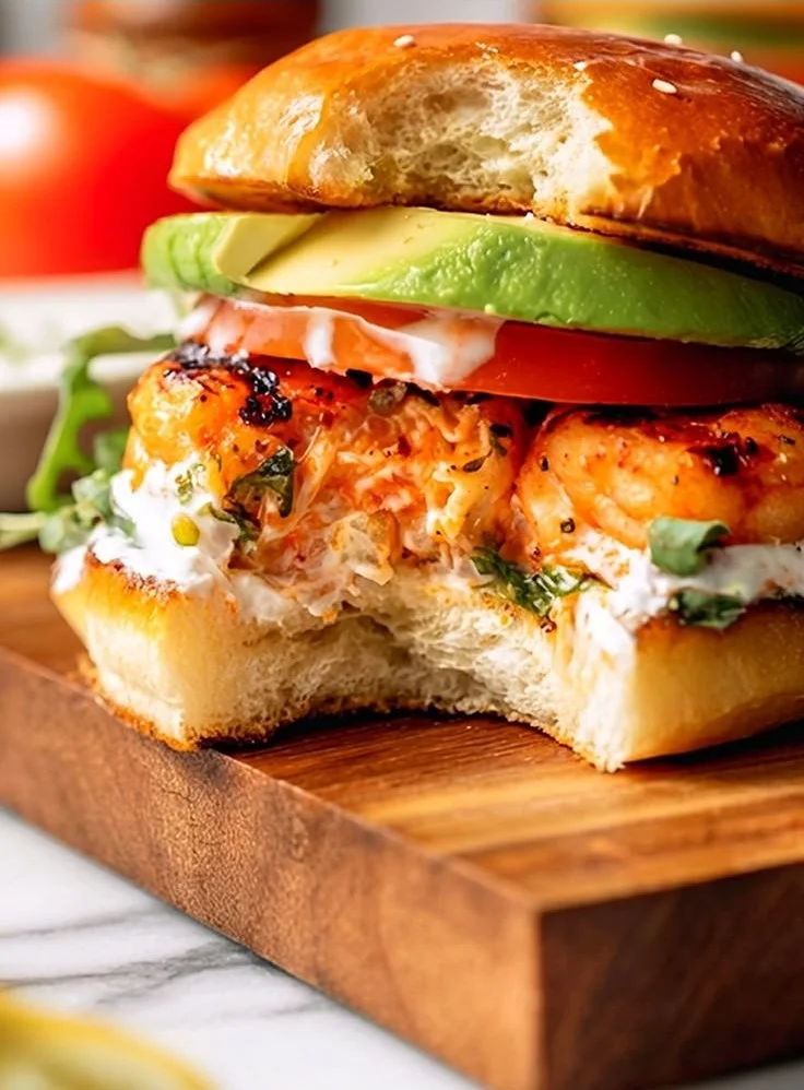 Healthy Grilled Shrimp Burger