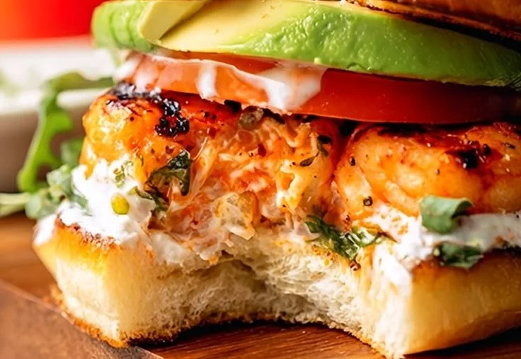 Healthy Grilled Shrimp Burger