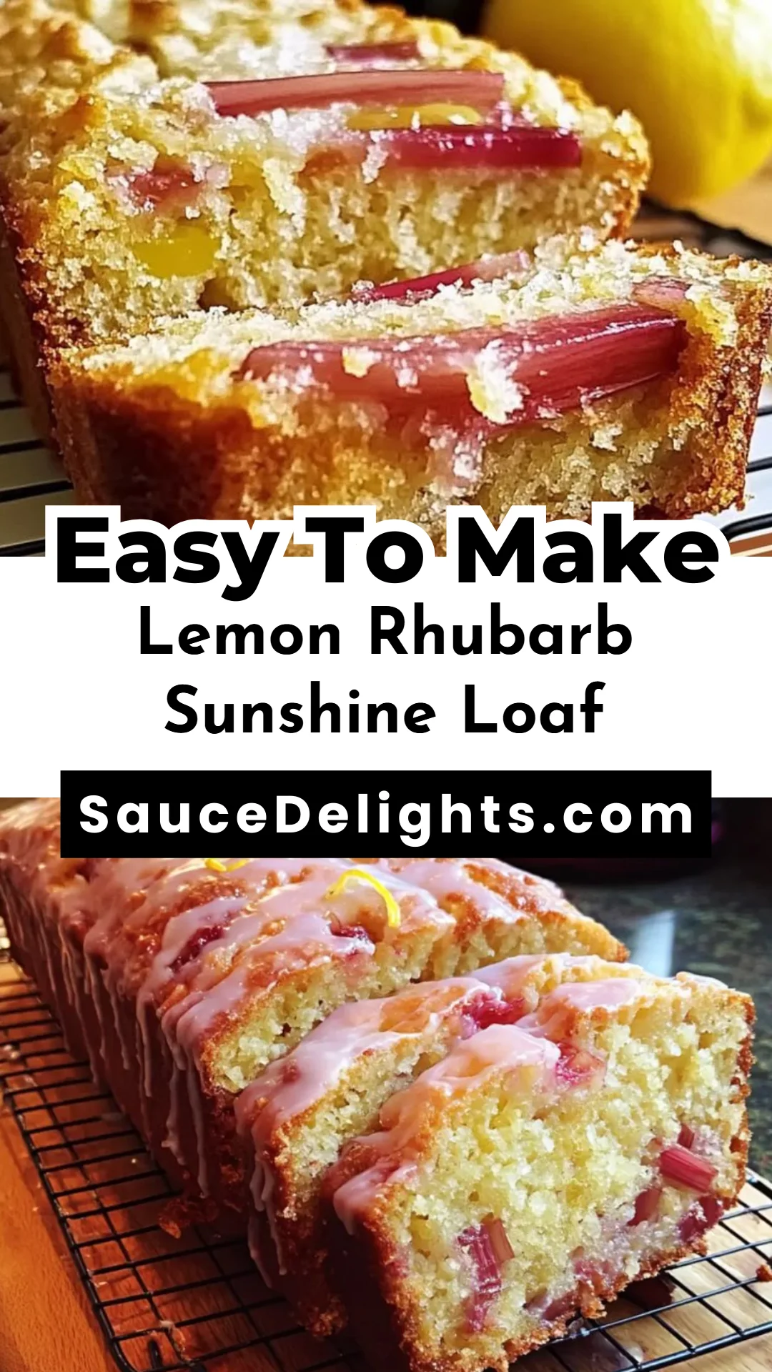 Lemon Rhubarb Sunshine Loaf