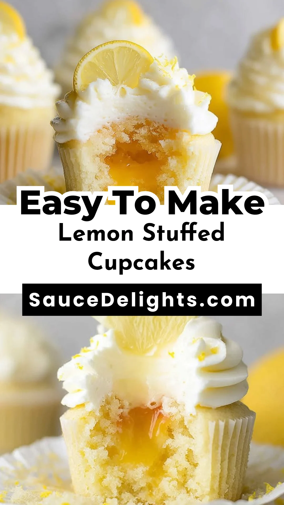 Lemon Stuffed Cupcakes