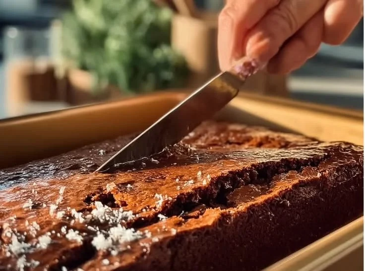 Delicious Neiman Marcus Brownie with rich chocolate and nuts.