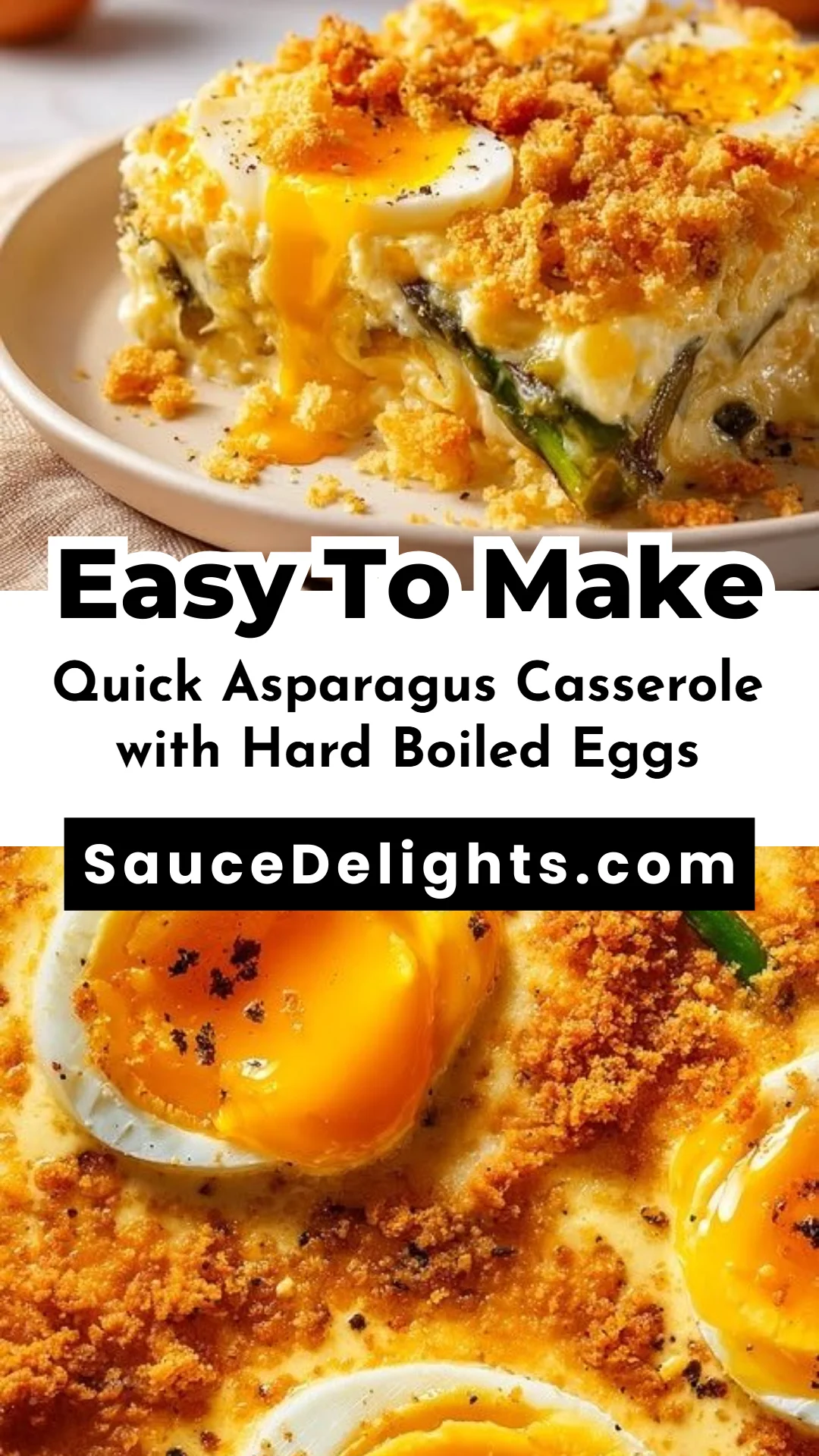 Quick Asparagus Casserole with Hard Boiled Eggs