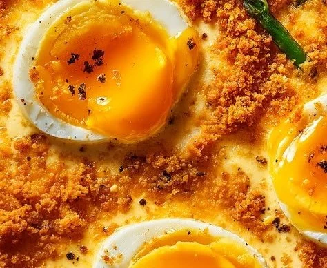 Quick Asparagus Casserole with Hard Boiled Eggs