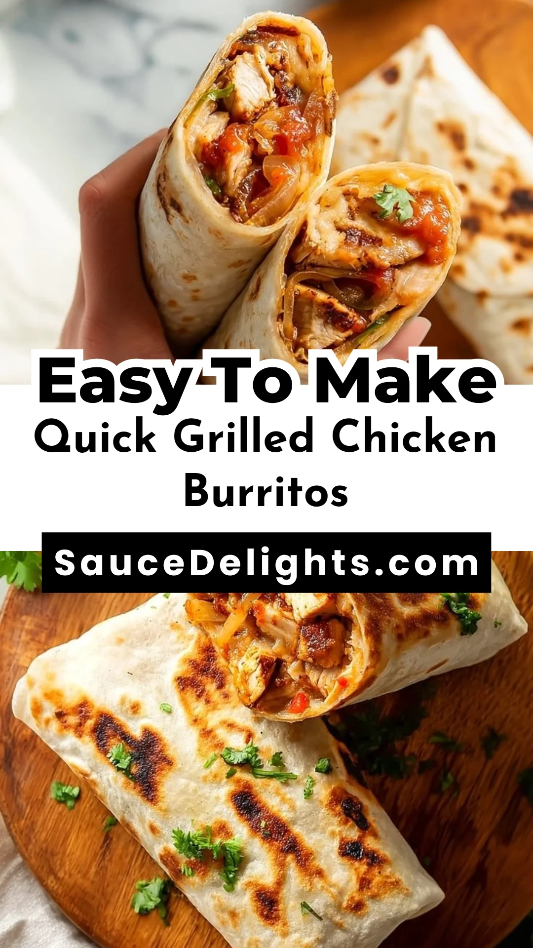 Quick Grilled Chicken Burritos