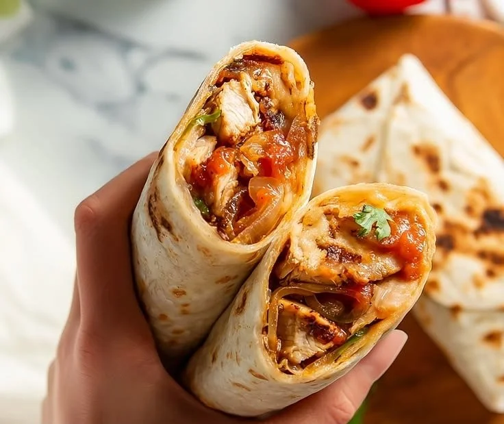 Quick Grilled Chicken Burritos