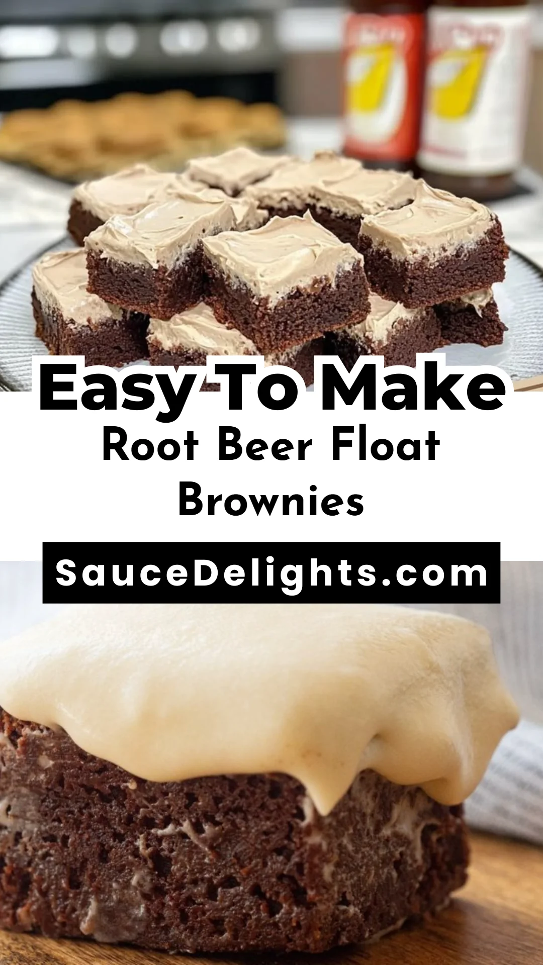 Root Beer Float Brownies