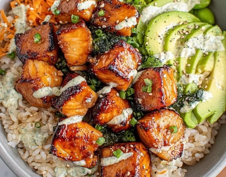 Salmon Teriyaki Bowls
