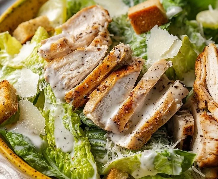 Sourdough Grilled Chicken Caesar Salad