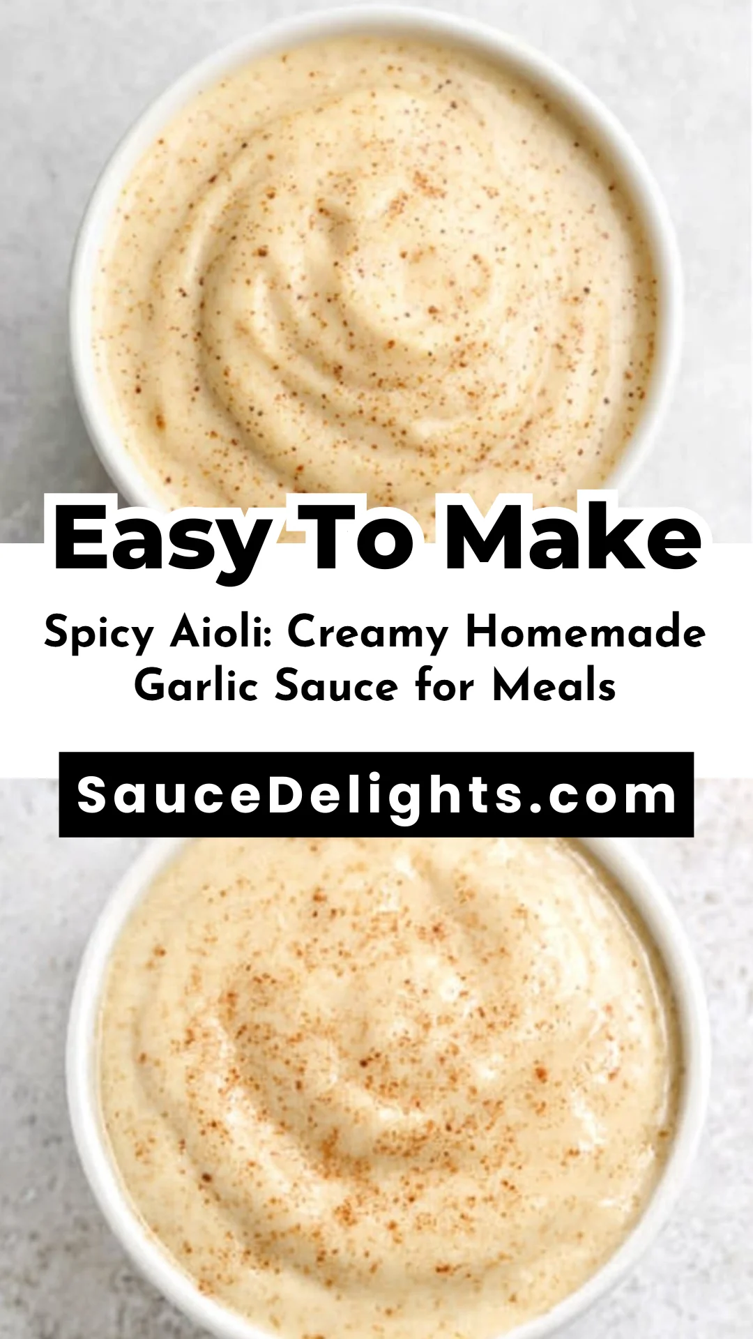 Spicy Aioli: Creamy Homemade Garlic Sauce for Meals