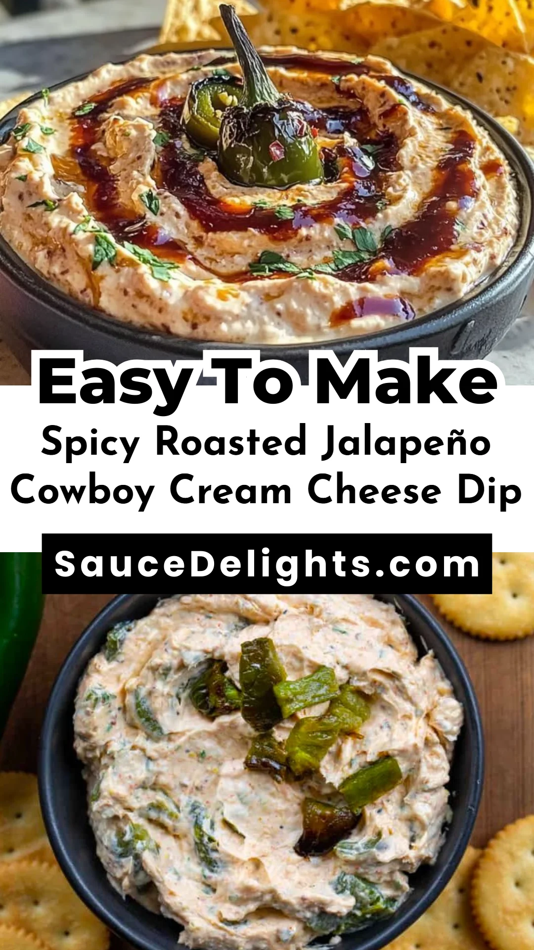 Spicy Roasted Jalapeño Cowboy Cream Cheese Dip