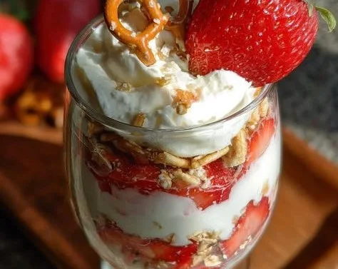 Strawberry Pretzel Salad Parfaits