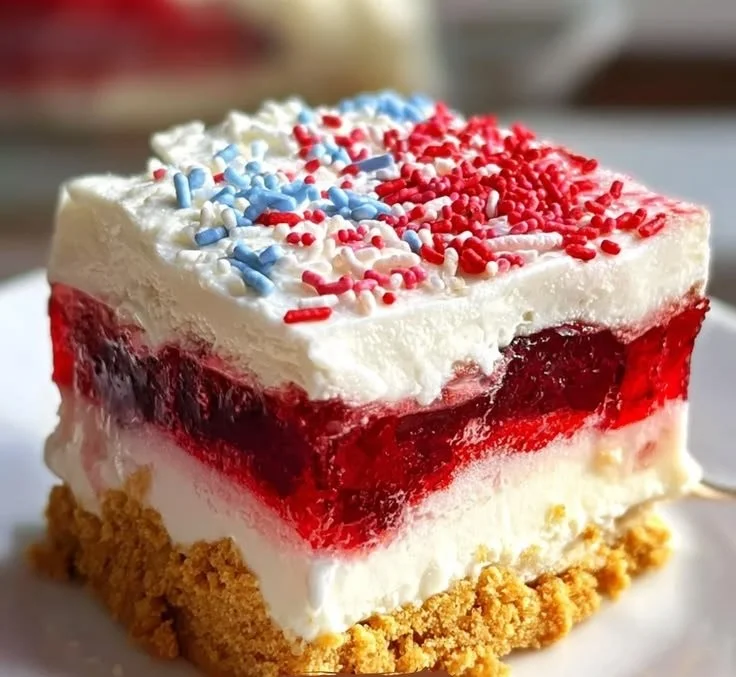 Summer Berry Jello Lasagna