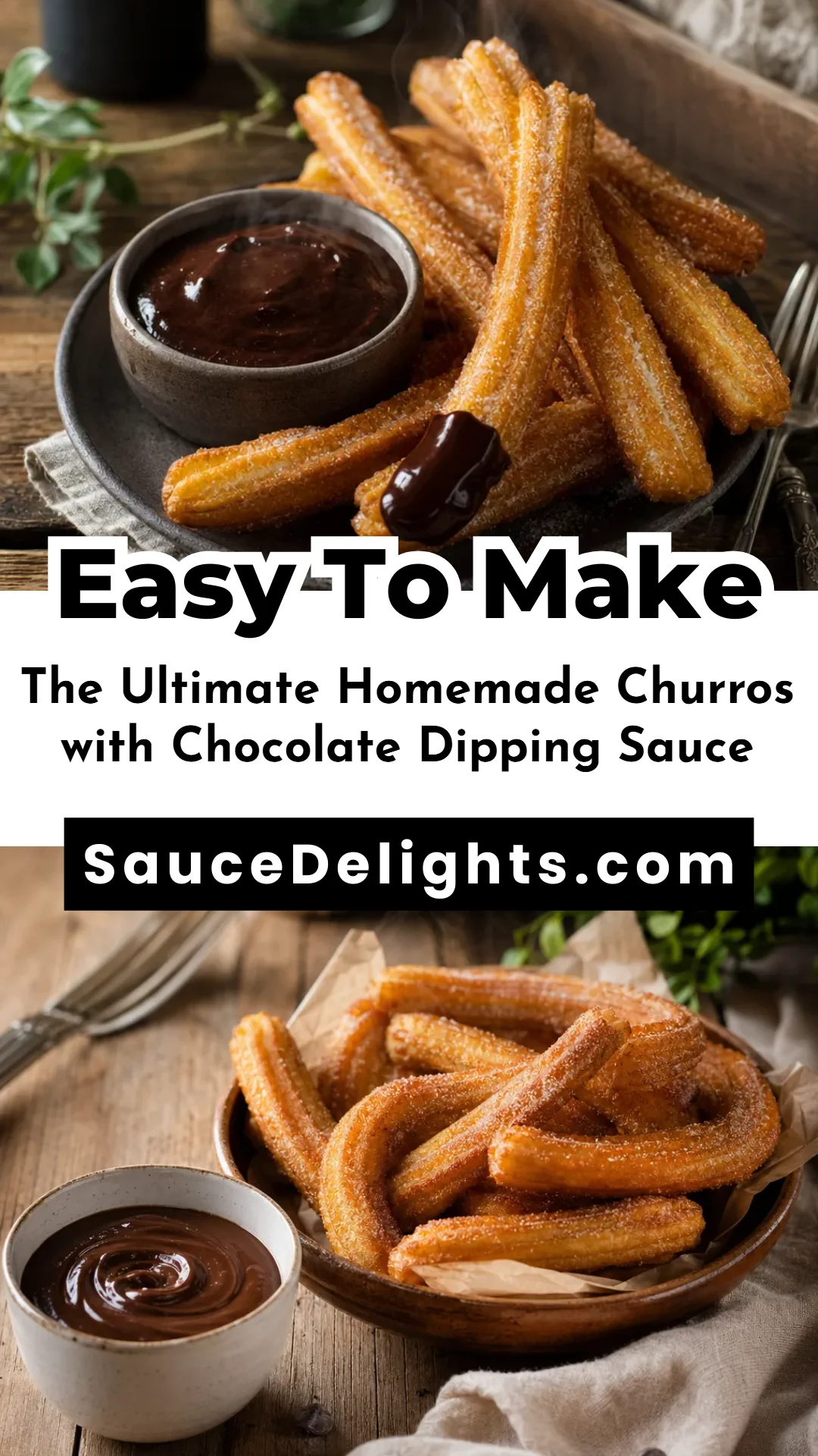 The Ultimate Homemade Churros with Chocolate Dipping Sauce