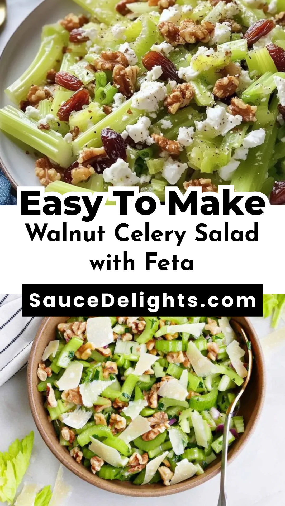 Walnut Celery Salad with Feta