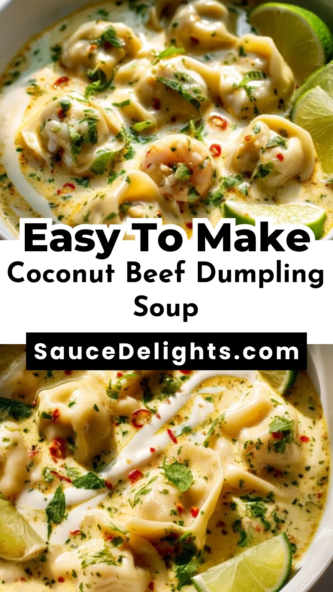 Coconut Beef Dumpling Soup