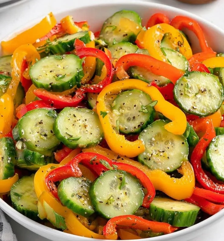 Cucumber and Bell Pepper Salad
