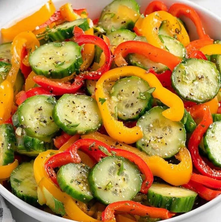 Cucumber and Bell Pepper Salad