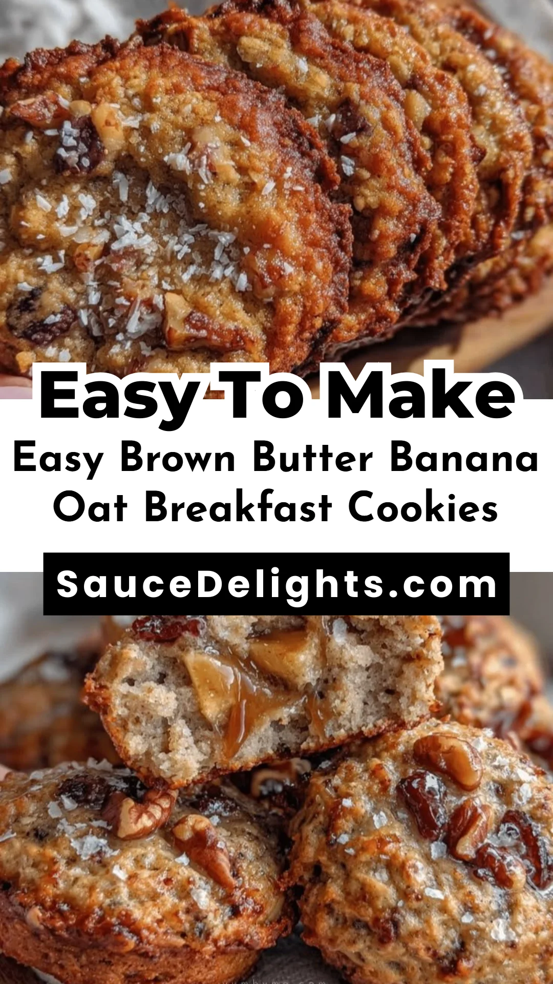 Easy Brown Butter Banana Oat Breakfast Cookies