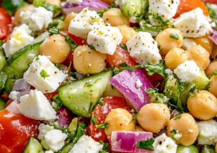 Easy Chickpea Feta Salad