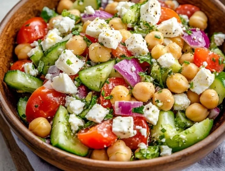 Easy Chickpea Feta Salad