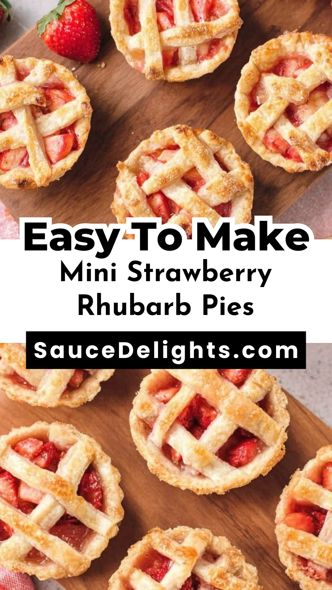 Mini Strawberry Rhubarb Pies