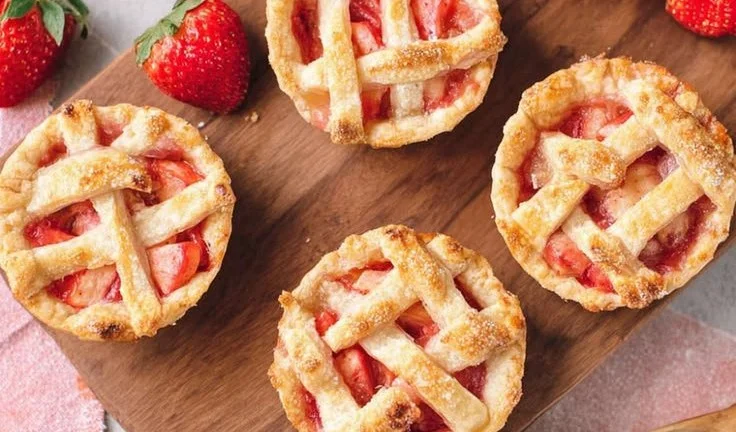 Mini Strawberry Rhubarb Pies