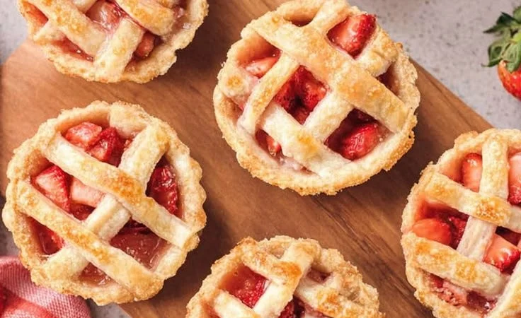 Mini Strawberry Rhubarb Pies