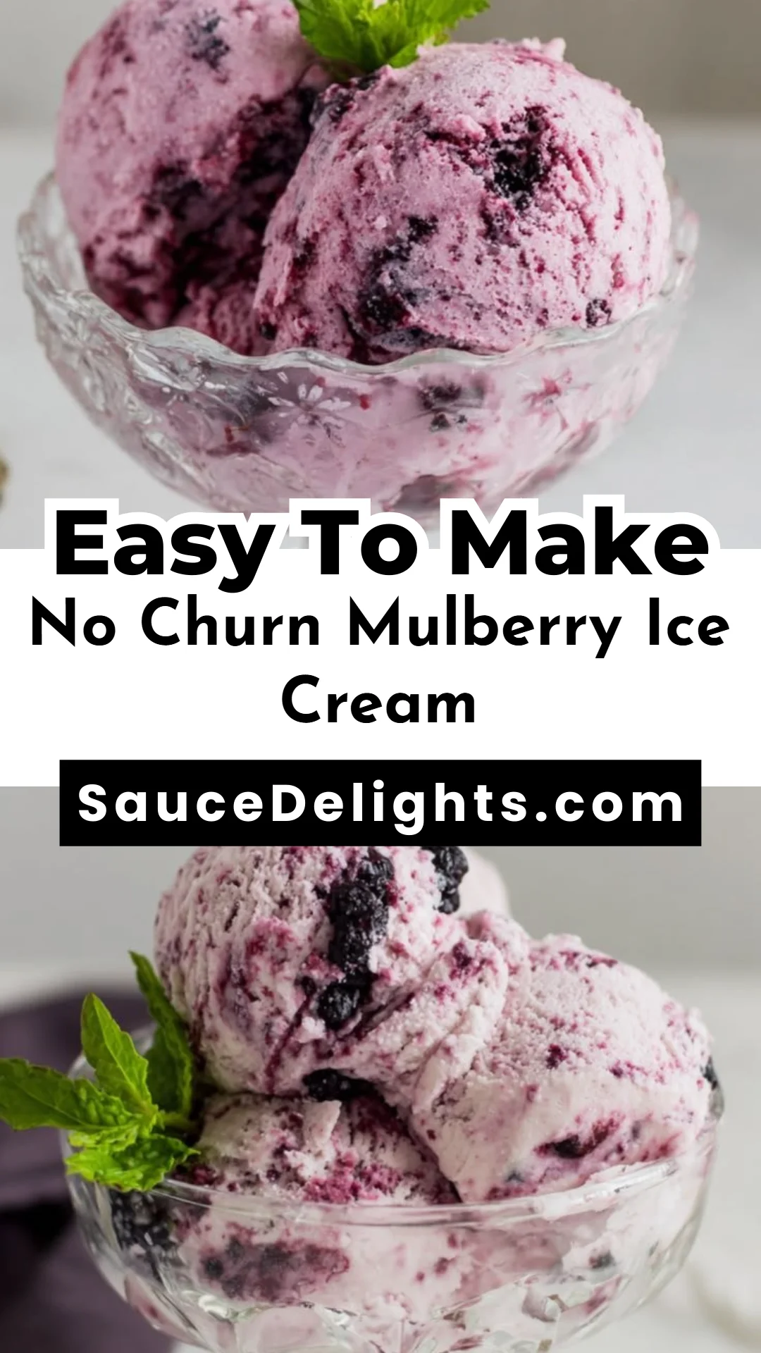 No Churn Mulberry Ice Cream