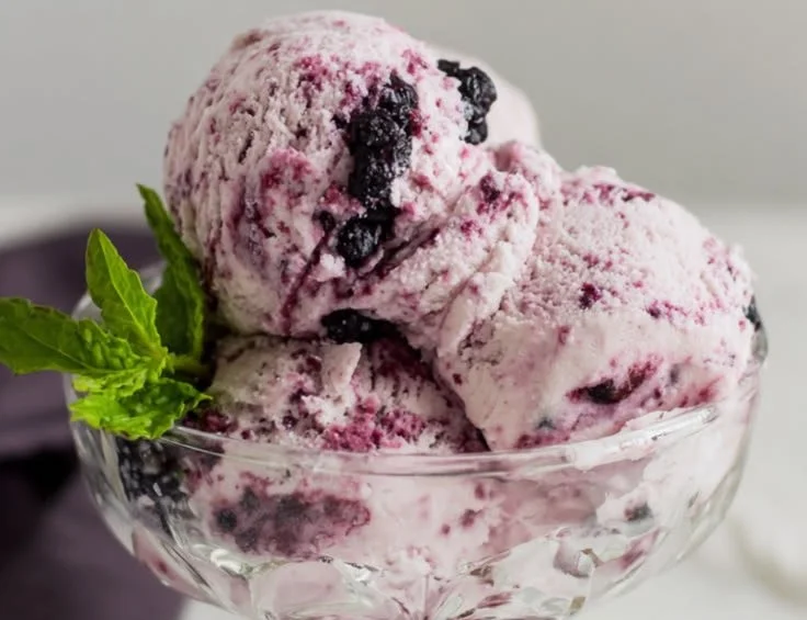 No Churn Mulberry Ice Cream