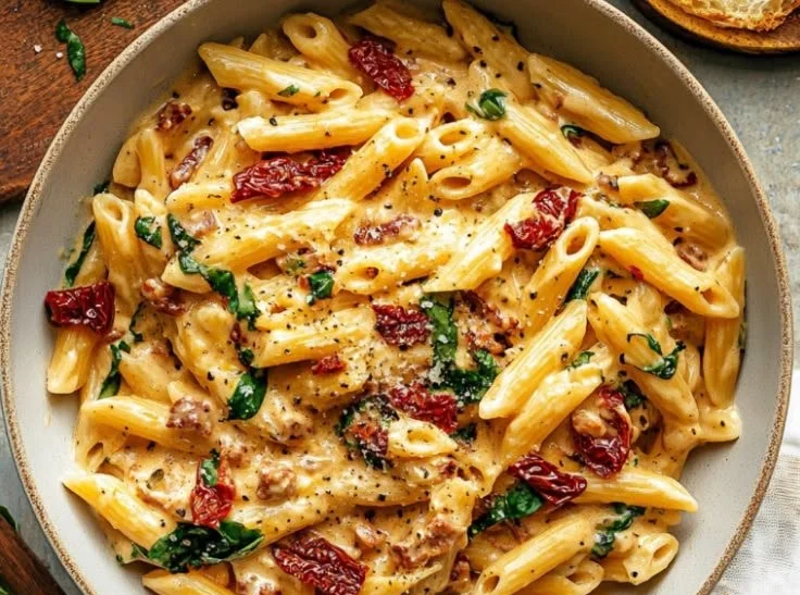 One Pot Creamy Sun-Dried Tomato Pasta