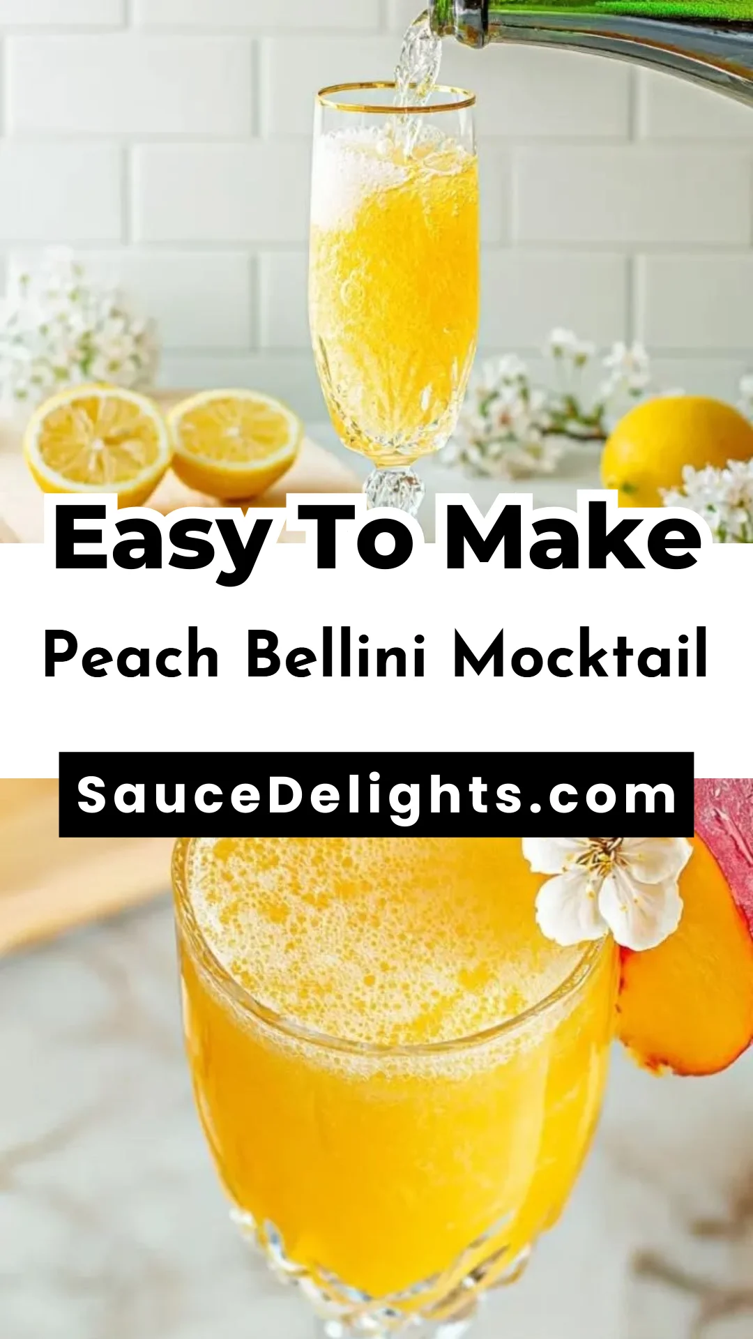 Peach Bellini Mocktail