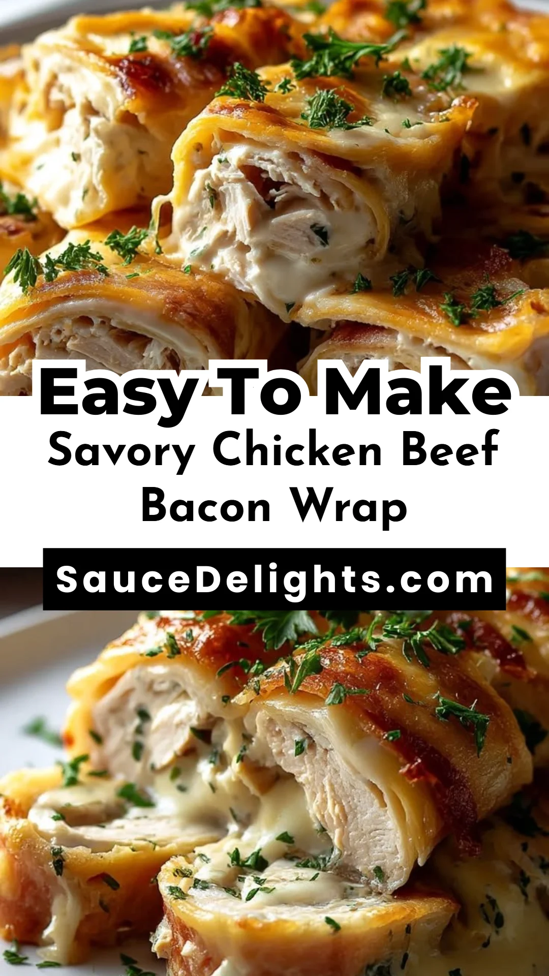 Savory Chicken Beef Bacon Wrap