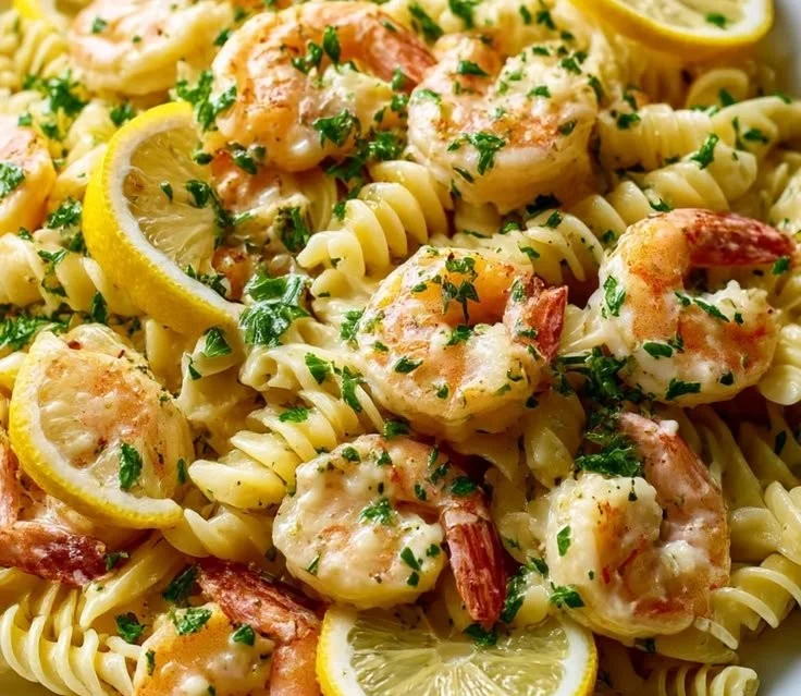 Shrimp Lemon Garlic Pasta Salad