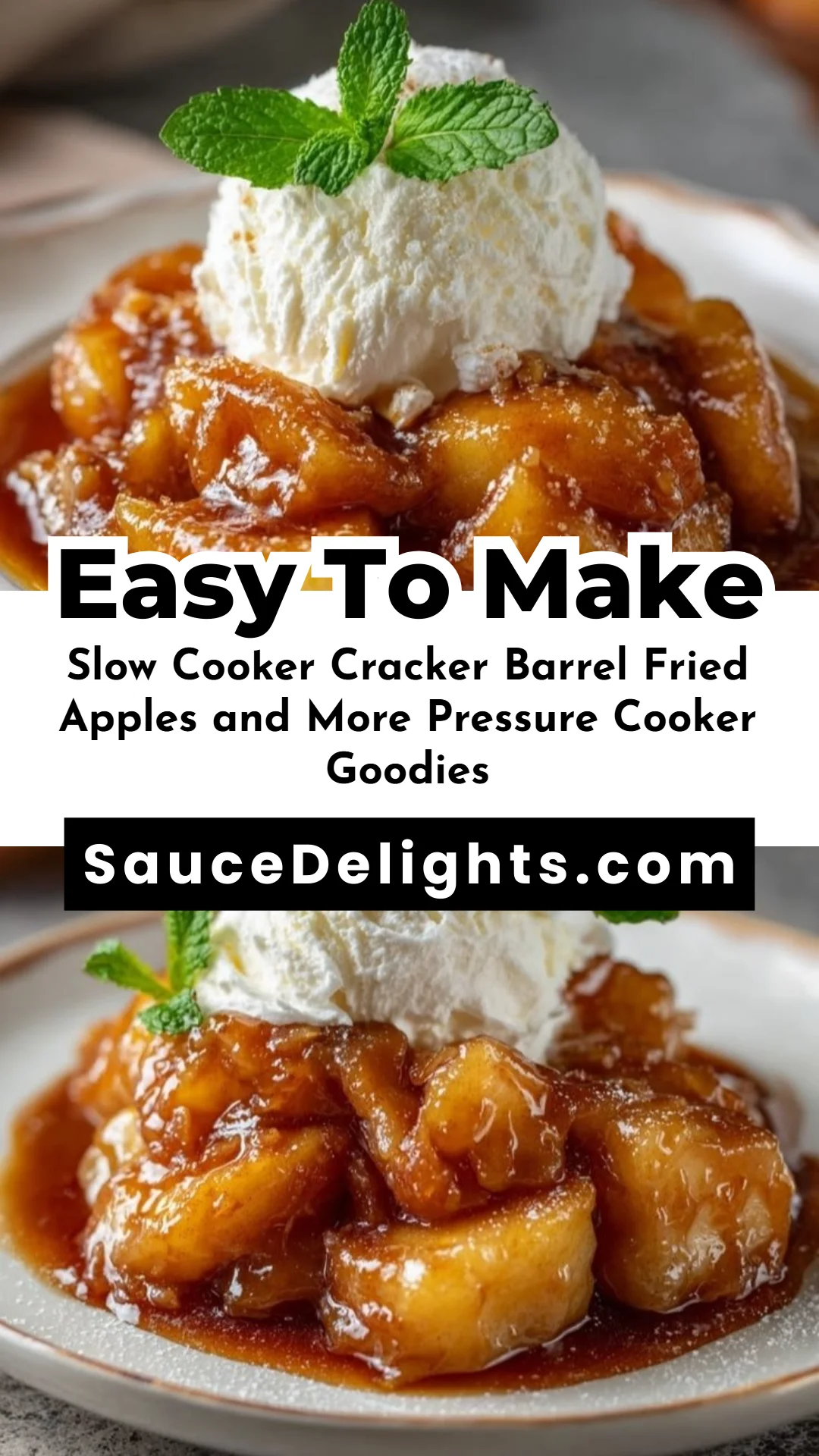 Slow Cooker Cracker Barrel Fried Apples and More Pressure Cooker Goodies
