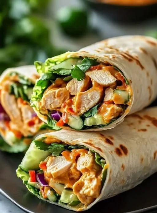 Thai Peanut Chicken Wraps: Quick & Flavorful Delight at Home