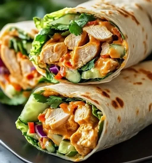 Thai Peanut Chicken Wraps: Quick & Flavorful Delight at Home
