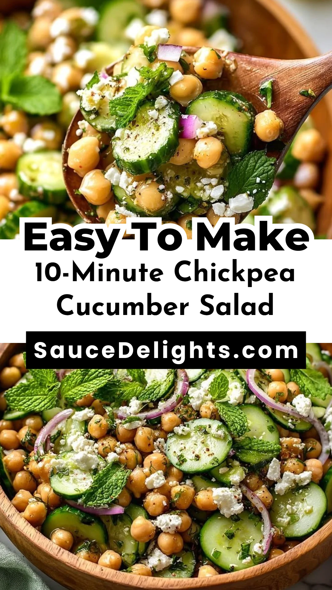 10-Minute Chickpea Cucumber Salad