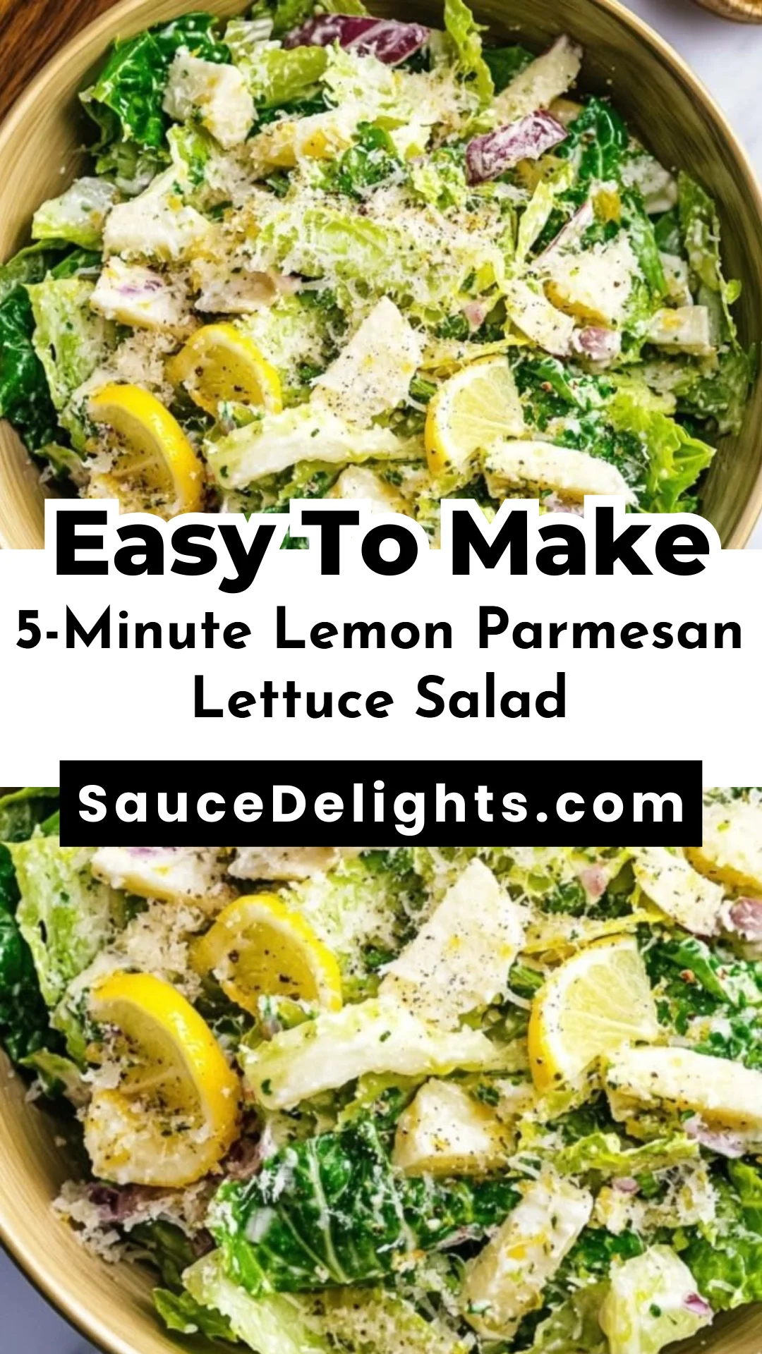 5-Minute Lemon Parmesan Lettuce Salad