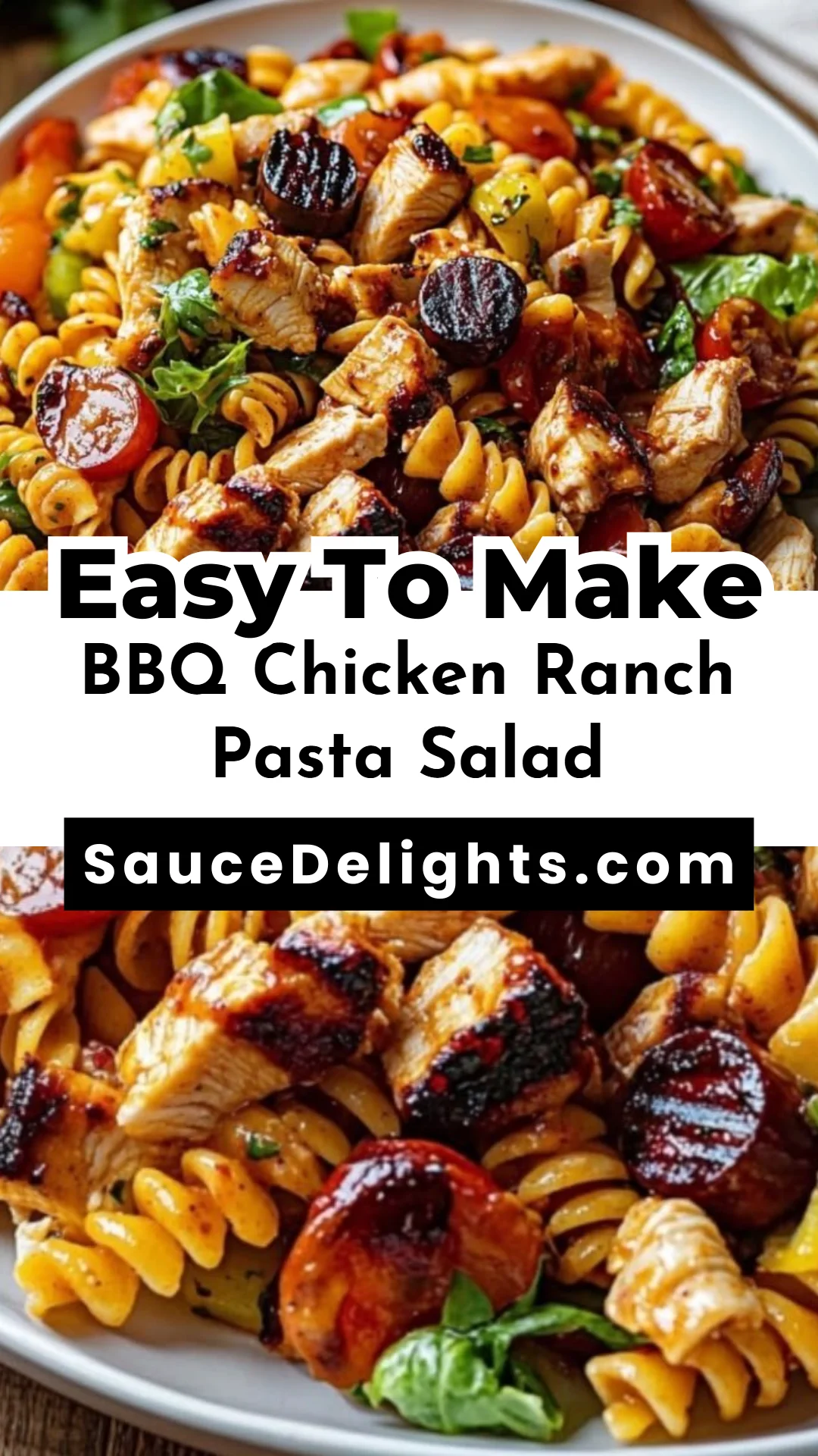 BBQ Chicken Ranch Pasta Salad