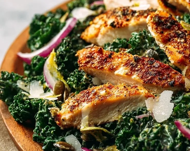 Best Lemon Chicken Kale Salad