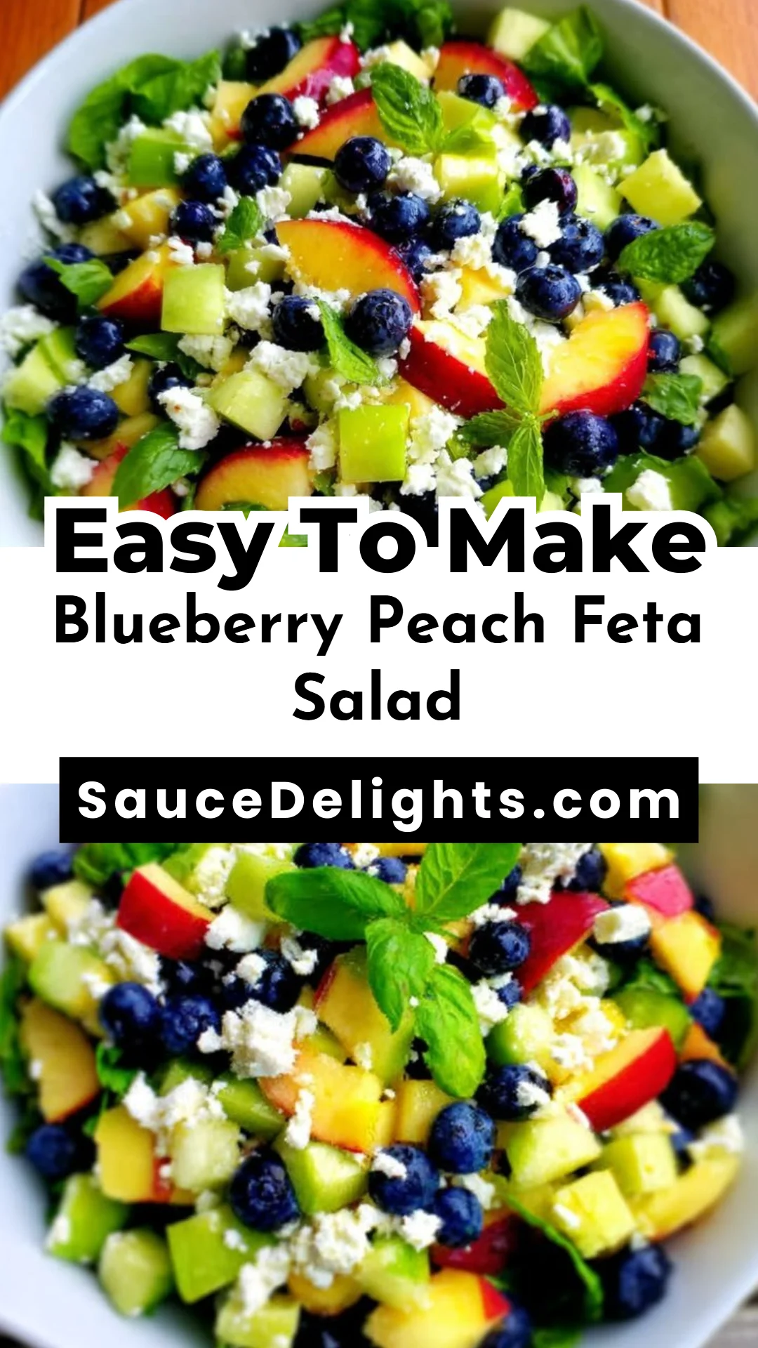 Blueberry Peach Feta Salad