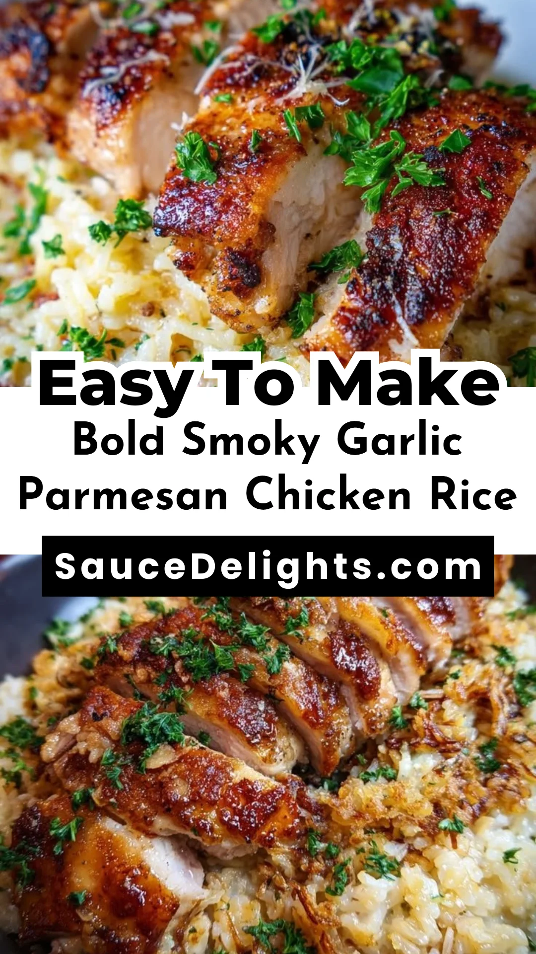 Bold Smoky Garlic Parmesan Chicken Rice