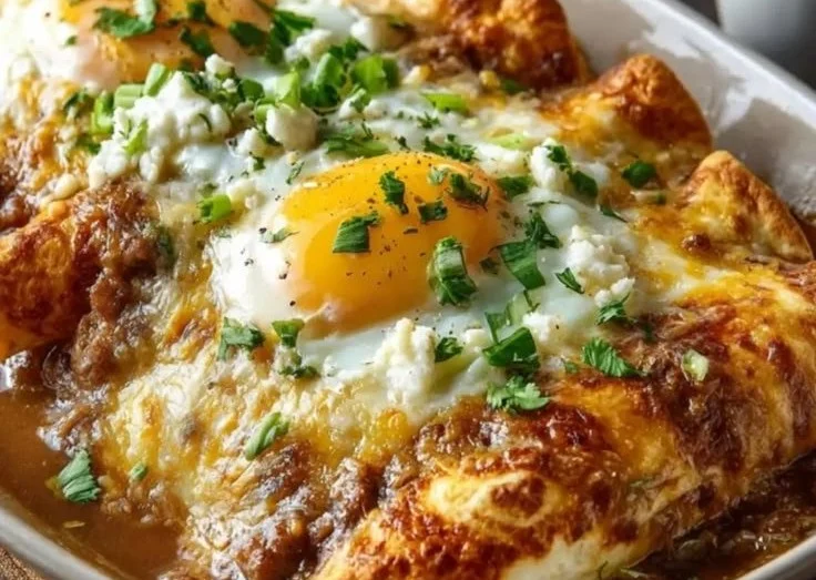 Breakfast Enchiladas with Sausage Gravy