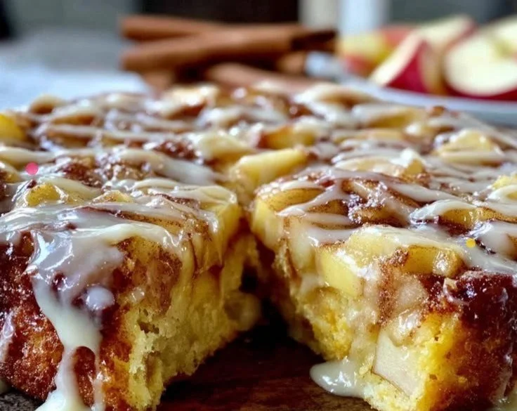 Brown Butter Apple Cinnamon Skillet Cake