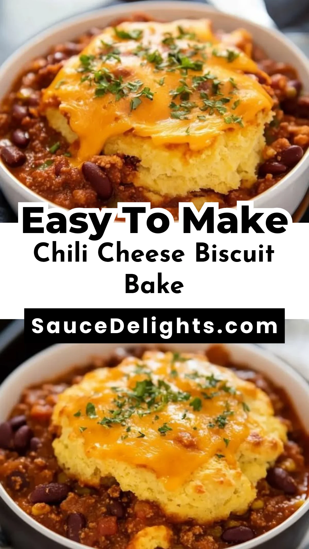 Chili Cheese Biscuit Bake