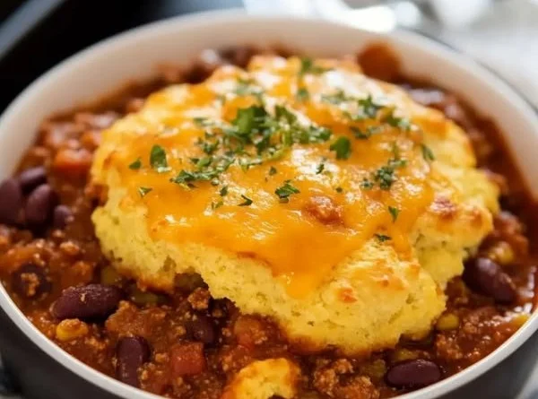 Chili Cheese Biscuit Bake