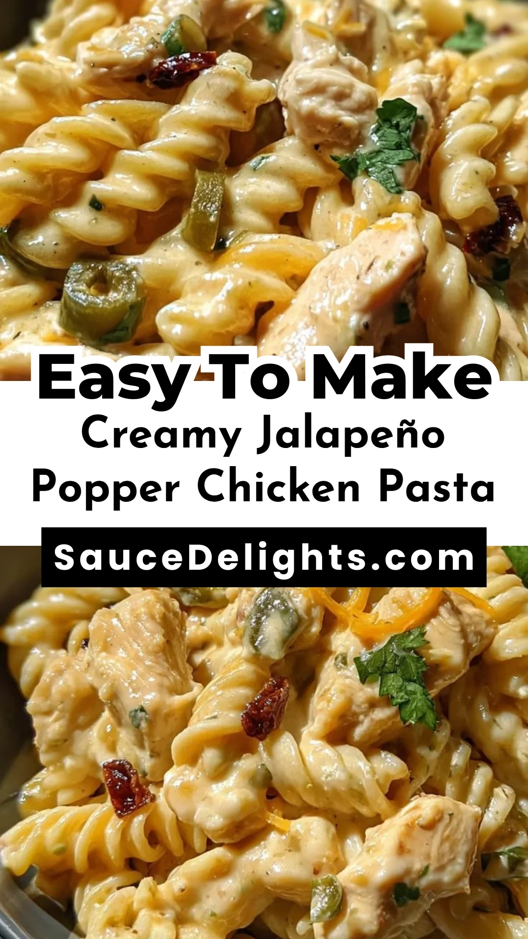 Creamy Jalapeño Popper Chicken Pasta