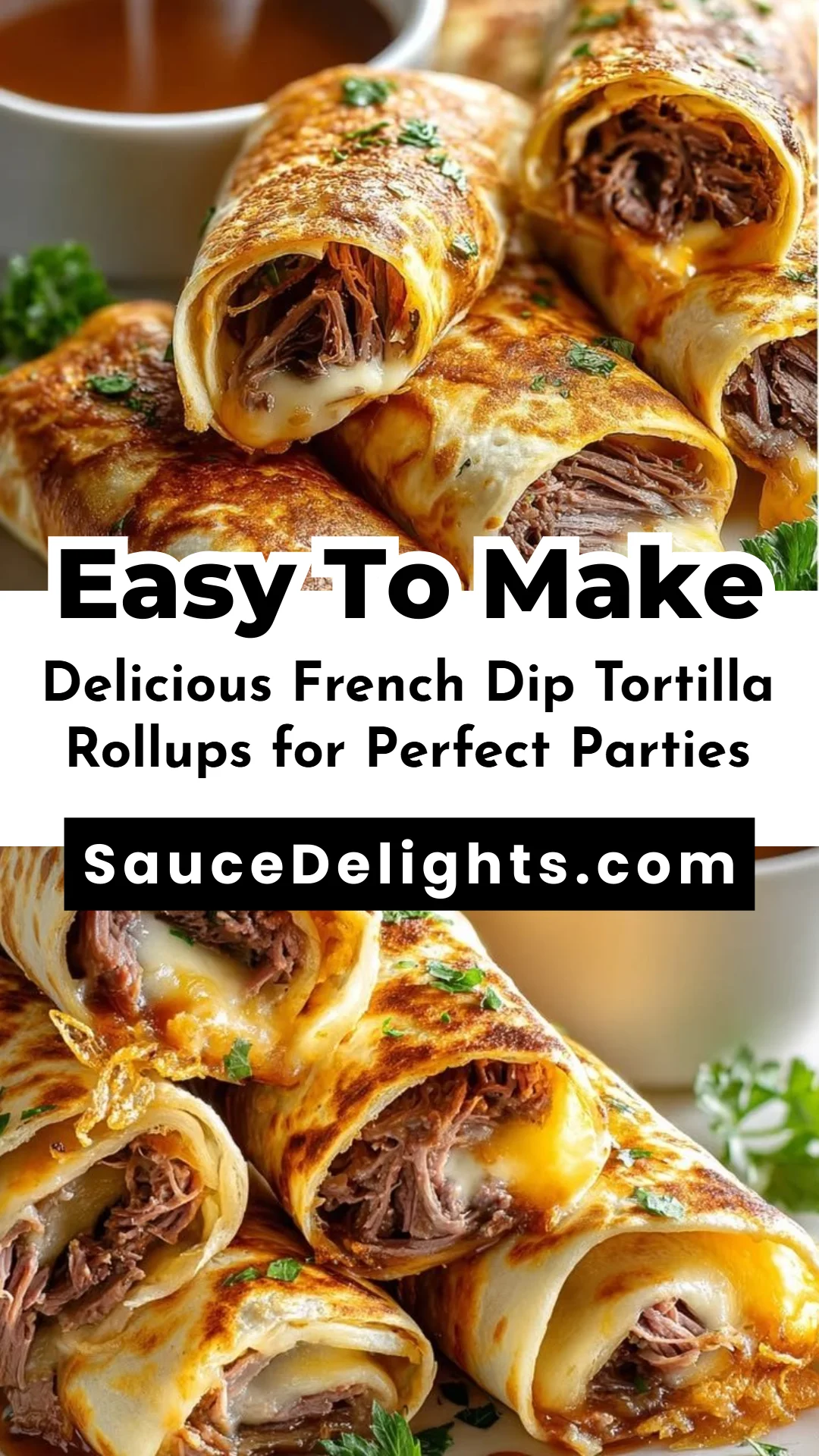 Delicious French Dip Tortilla Rollups for Perfect Parties